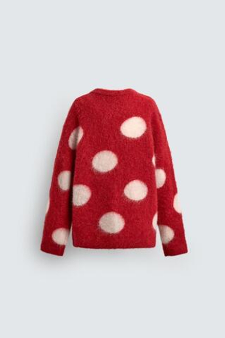 ZARA X DISNEY ДЖЕМПЕР В ГОРОШЕК, КРАСНЫЙ