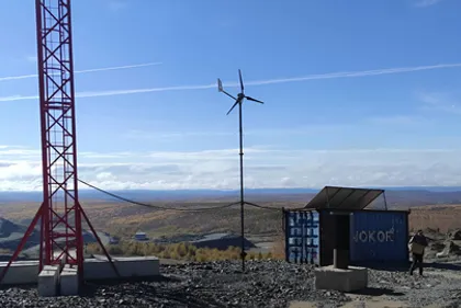 Автономная ветро-солнечная электростанция 5кВт для золотодобывающей компании