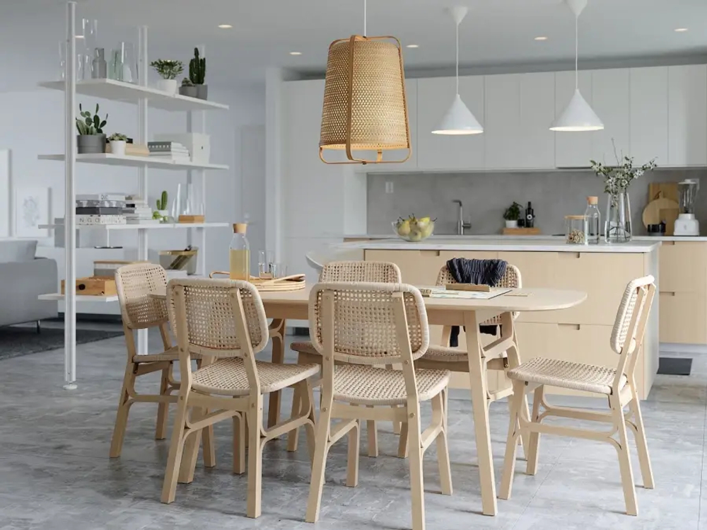 Обеденный набор - VOXLÖV IKEA/ ВОХЛОВО ИКЕА,180х90 см, дерево