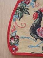 Гобеленовый набор для кухни Петушок черный (колпак на чайник и прихватка)