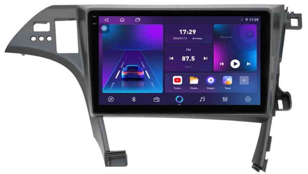 Магнитола для Toyota Prius 30 2009-2015 (левый руль, рамка под 10") - Parafar PF608RN2K на Android 13, QLED+2K, ТОП процессор, 4Гб+32Гб, CarPlay, 4G SIM-слот