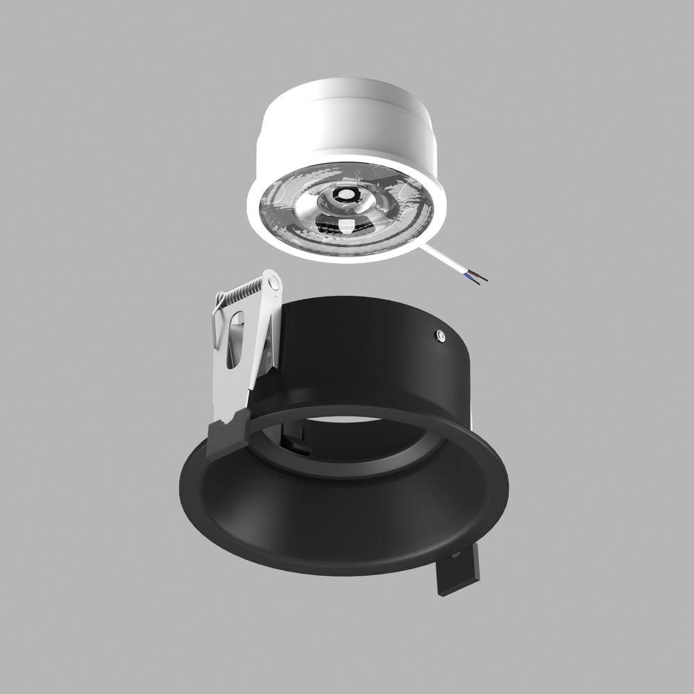 214607-SOLO Светильник DOMINO SOLO ROUND (214607+214007) ЧЕРНЫЙ