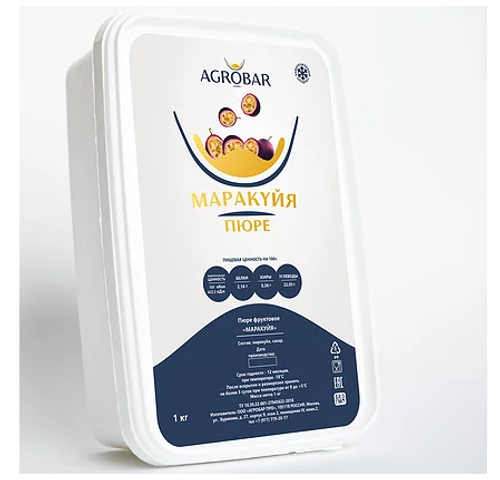 Пюре маракуйя глубокой заморозки Агробар 100г