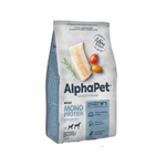 Сухой корм AlphaPet Superpremium Monoprotein (АльфаПет) 12кг из белой рыбы сухой для взрослых собак средних и крупных пород