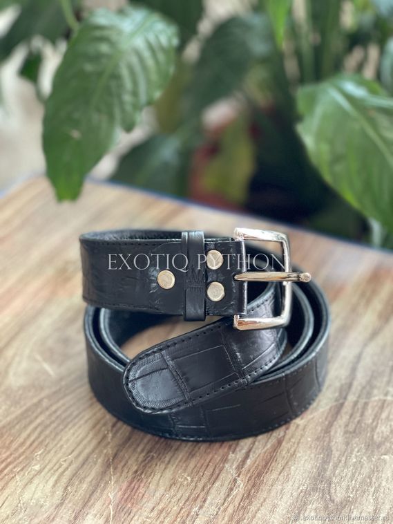 Ремень из кожи крокодила AC-82