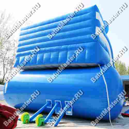 Большой надувной батут-горка "Волна - 2" 10*6*5 м