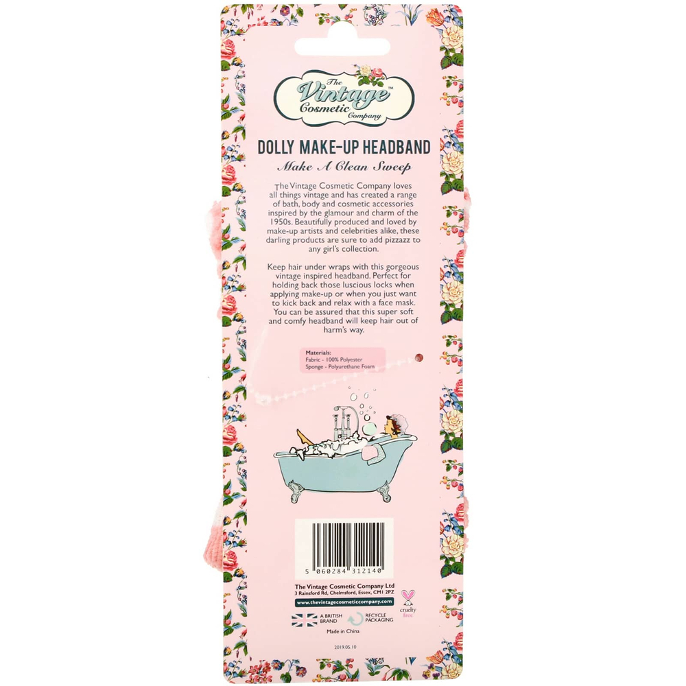 The Vintage Cosmetic Company, Повязка на голову для макияжа, Dolly, 1 шт.