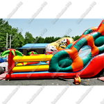Большая надувная горка "Кобра эконом с роботом", 12*11*7 м