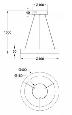 Подвесной светильник Maytoni Saturno MOD415PL-L36BS4K