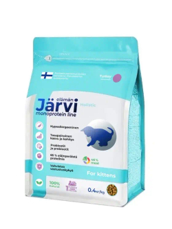 Jarvi сухой монопротеиновый полнорационный корм для котят, Индейка, 400г.