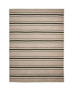 Zara Home плед из шерсти, хаки, в полоску, 140x190 см
