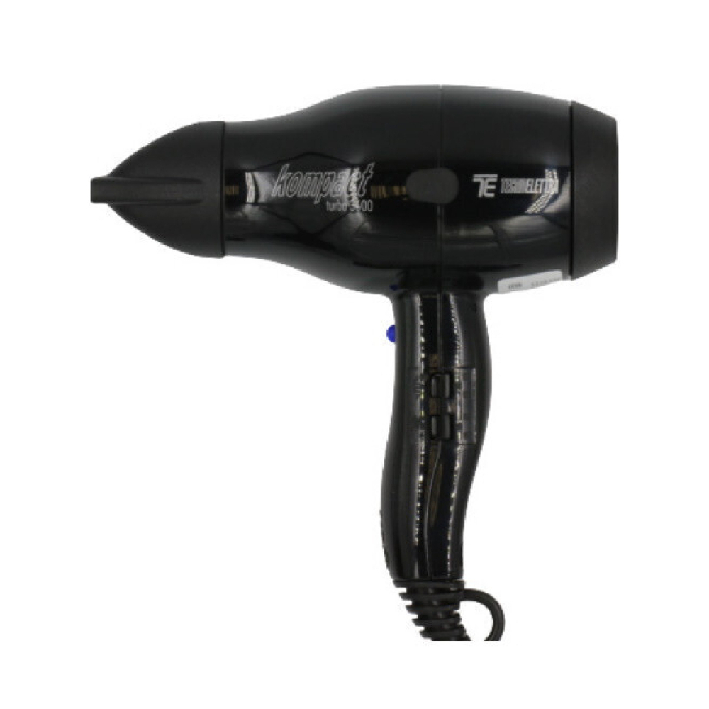 TecnoElettra Kompact Turbo 3600 Black Профессиональный фен для волос