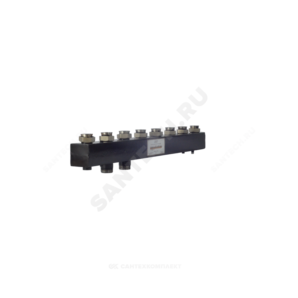 Коллектор котельной сталь до 90 кВт 1 1/2" ВР на 4 контура 1 1/2" нак/г м/о 125мм Стандарт КК-40F ASKON 40F/125/40/4