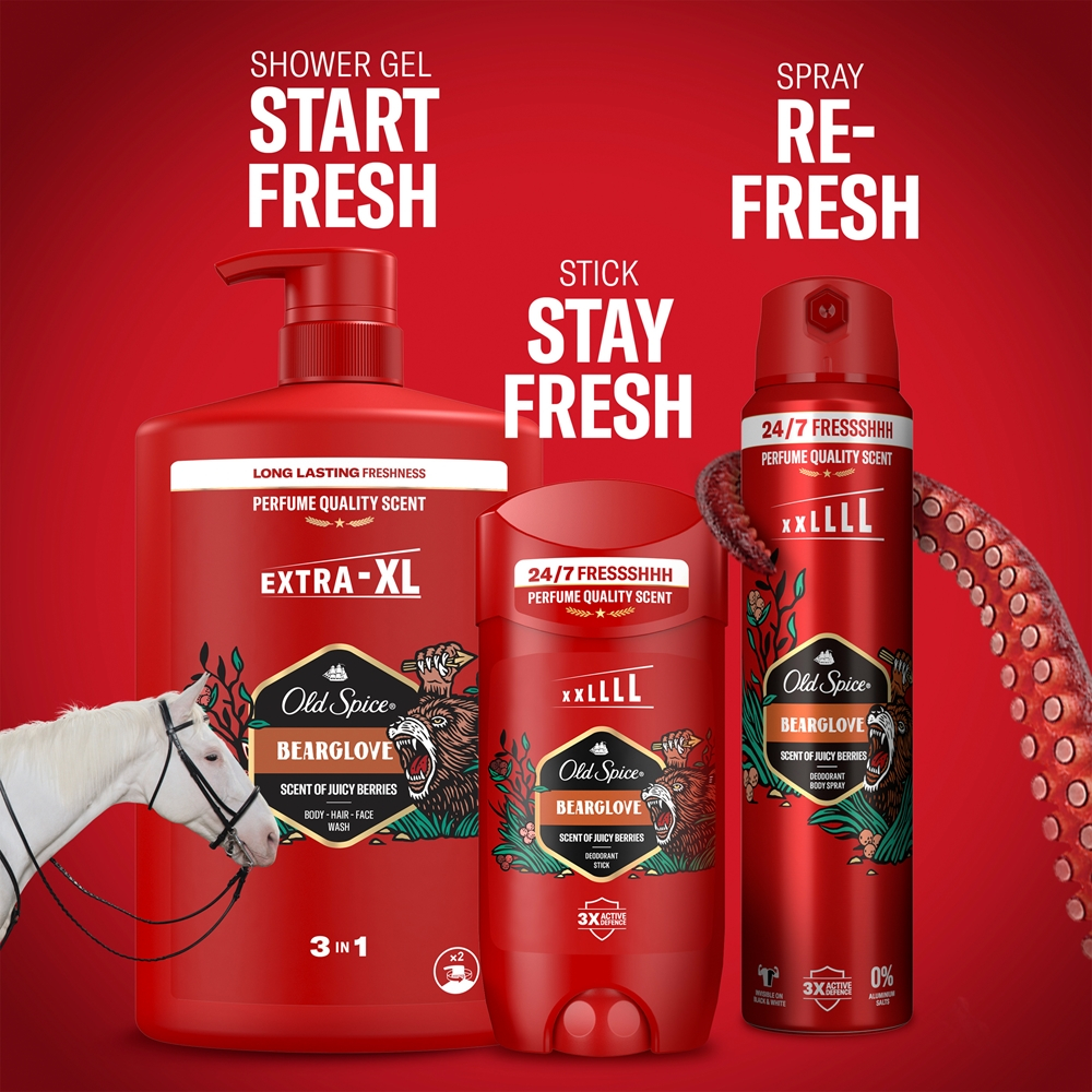 Old Spice Bearglove - Гель для душа для тела и волос, 1000 ml