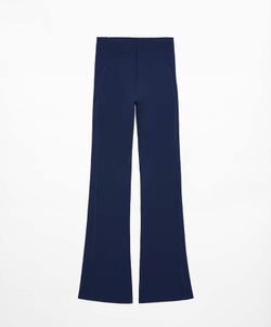 OYSHO Компрессионные брюки клеш Flare Compressive Raise Up, темно-синий