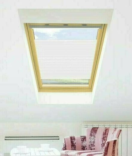 Плиссированная штора OPS 78х160 белая (4001) для мансардных окон