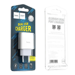 Сетевой адаптер питания HOCO C73A 2USB 2.1A (белый)