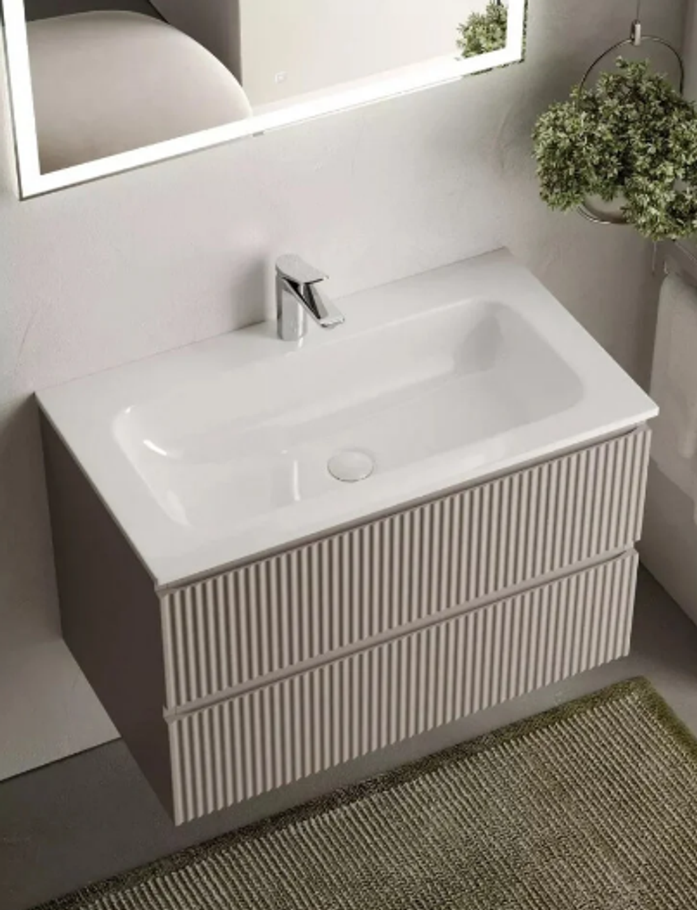 Тумба подвесная SANCOS Snob R 790х445х500, c двумя ящиками оснащенными доводчиками, Doha Soft, арт.SNR80SM