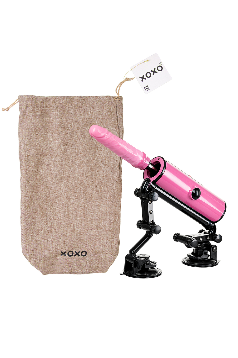 Мешочек XOXO, текстиль, коричневый, 39*23,5 см