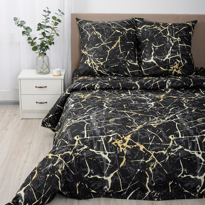 Постельное белье 1,5 поплин «Мрамор» Sweet Sleep Павлайн