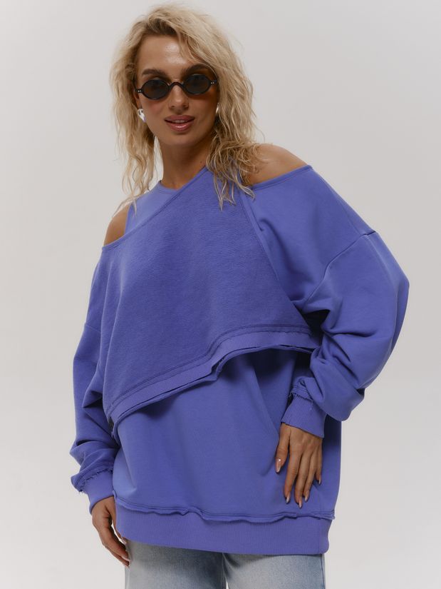 Свитшот двойной, сиреневый