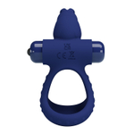 Синее эрекционное кольцо с вибрацией Luchito