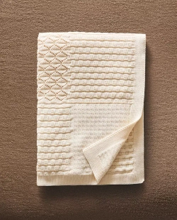 ZARA HOME ДЕТСКИЙ ПЛЕД В СТИЛЕ ПЭЧВОРК, ЭКРЮ