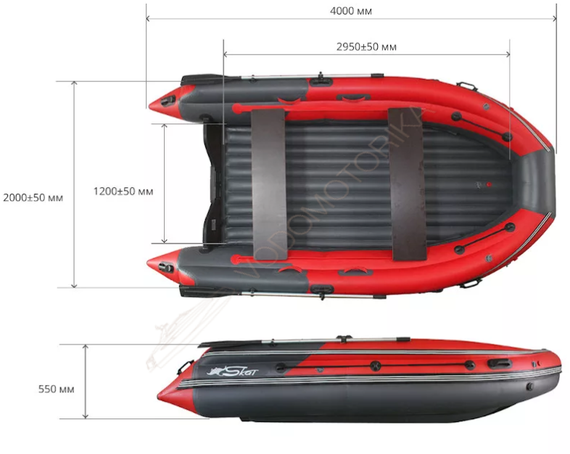 Надувная лодка Reef Skat-400NDFi надувное дно