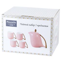 Чайный набор 5пр. " . Mint" (4 персоны) v=1300/240 мл (подарочная упаковка)