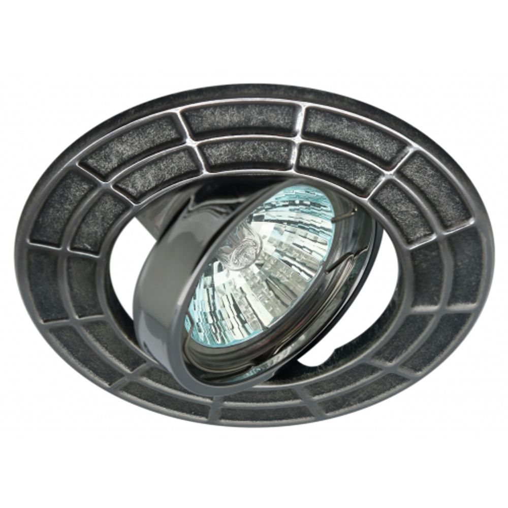 ST7A CH/SS Светильник ЭРА штампованный поворотный MR16,12V/220V, 50W сатин серебро/хром