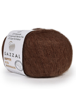 Пряжа Super Kid Mohair, 25г,237м, 47%супер кид мохер,31%мериносовая шерсть, 22% па (цена за 1шт)
