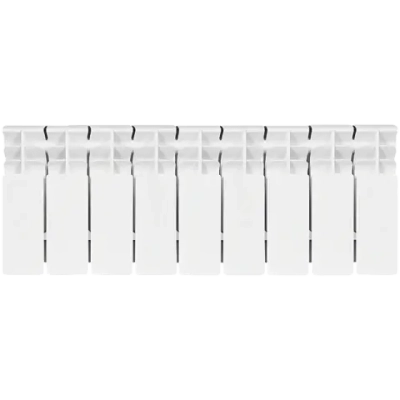 Радиатор биметаллический STOUT TITAN 200 - 9 секций (подключение боковое, цвет белый)