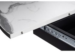 Деревянный стол Регна 100(130)х100х75 черный / белый