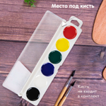 Краски акварельные BRAUBERG "МАГИЯ ЦВЕТА NEW" медовые 6 цветов круглые кюветы пластик (20 штук в упаковке)