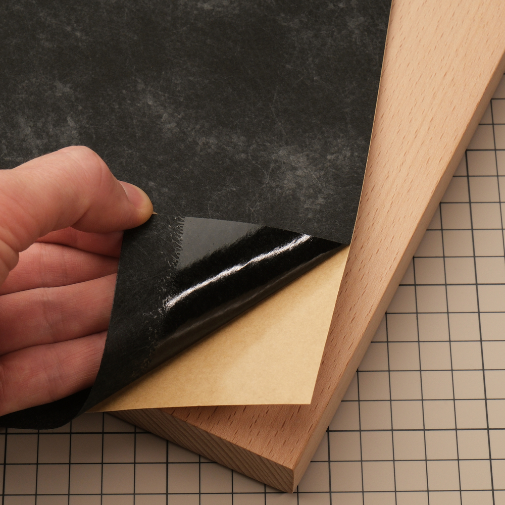 Велодон 0,26 мм черный на клеевой основе, лист 100*50 см