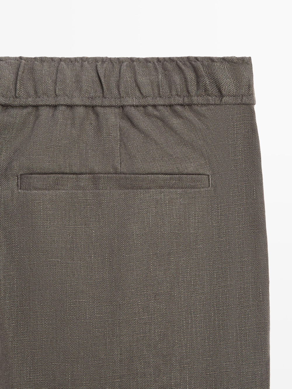 Massimo Dutti Льняные спортивные брюки, серо-зеленый