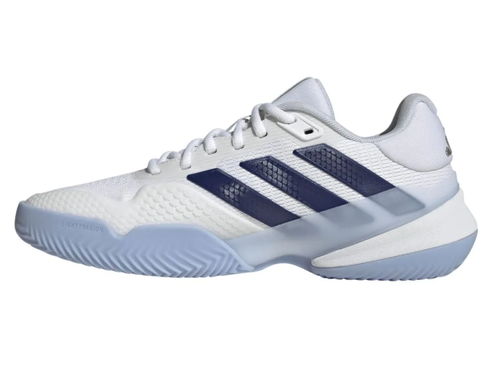 Женские Кроссовки теннисные Adidas Barricade 14 W CL - cloud white/cyber metallic/dark blue