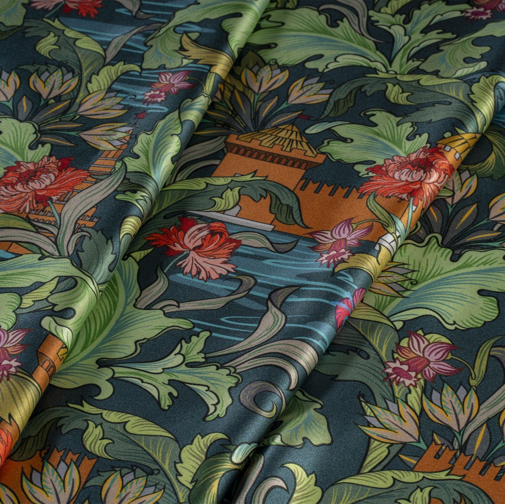 Наволочка 50x70 Mollen Рассвет темно-бирюзовая хлопковая