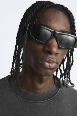 ZARA СОЛНЦЕЗАЩИТНЫЕ ОЧКИ В ПРЯМОУГОЛЬНОЙ ОПРАВЕ, ЧЕРНЫЙ