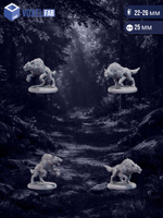 Волки Ночная стая миниатюры для настольных игр РНИ, ДнД