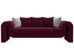 Диван прямой Волна, Бордовый/Серый, Микровельвет\Велюр, 115624