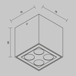 Уличный потолочный светильник Outdoor O309CL-L8GF3K