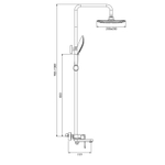 Душевая система 35к G2448 GAPPO лейка "Тропический душ"  БЕЛЫЙ-ХРОМ