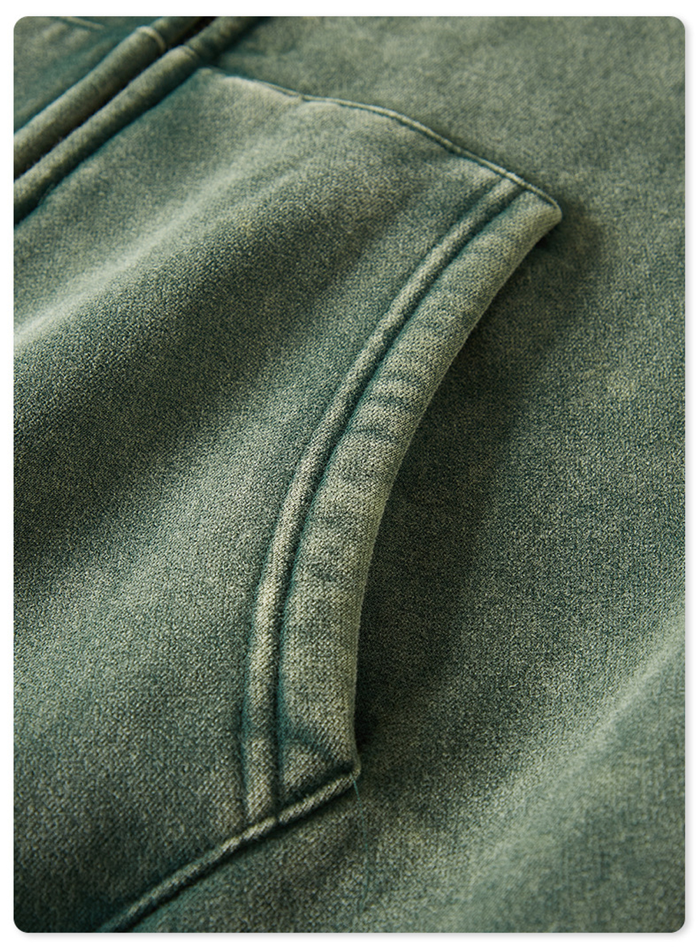 Американский модный брендовый костюм мужской зелёного цвета с эффектом потёртости с капюшоном и двойной молнией для мужчин.