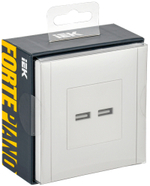 FORTE&PIANO Розетка USB A+A 3,1А FP249 белый IEK