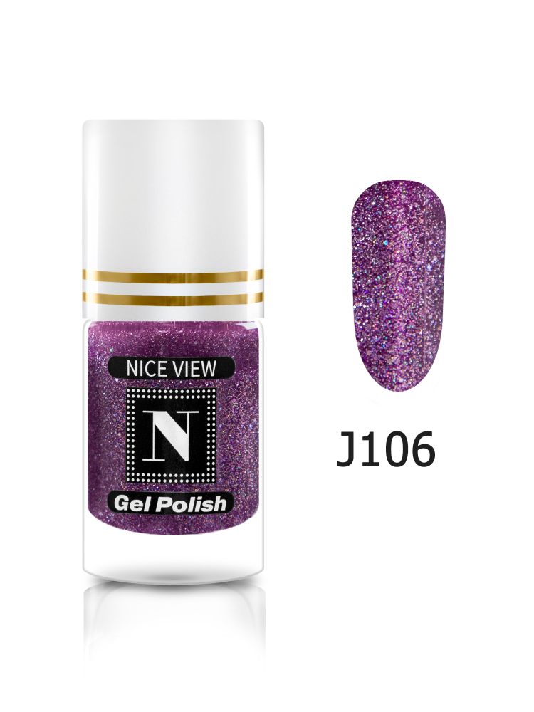 Nice View Гель-лак для ногтей Luma Glitte, J-106, Amethyst, 12 мл