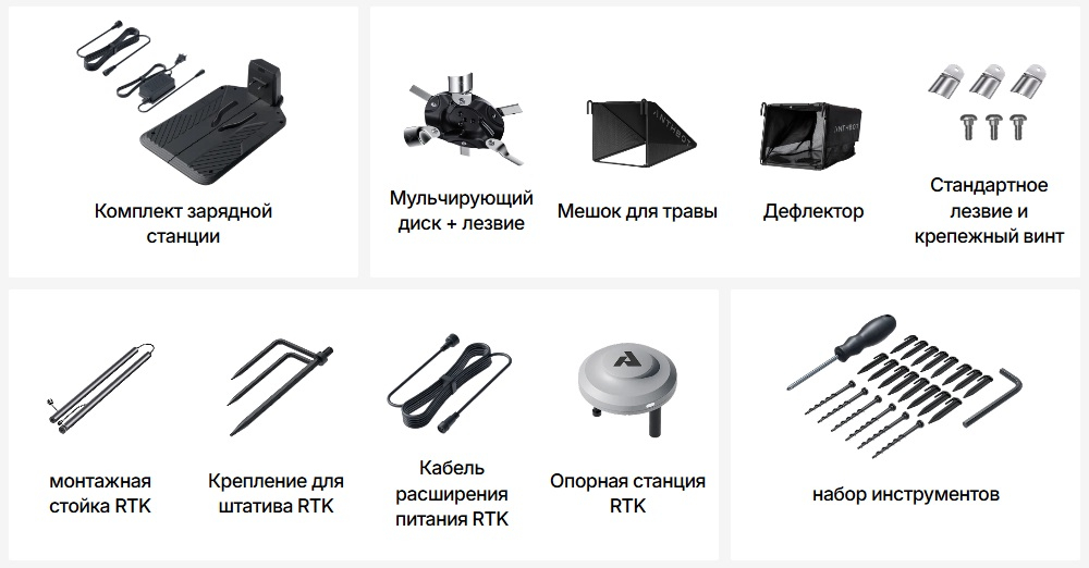 Робот-газонокосилка ANTHBOT N8 RTK-GPS с травосборником и системой 4-в-1 для участков 500–1500 м² (5–15 соток)