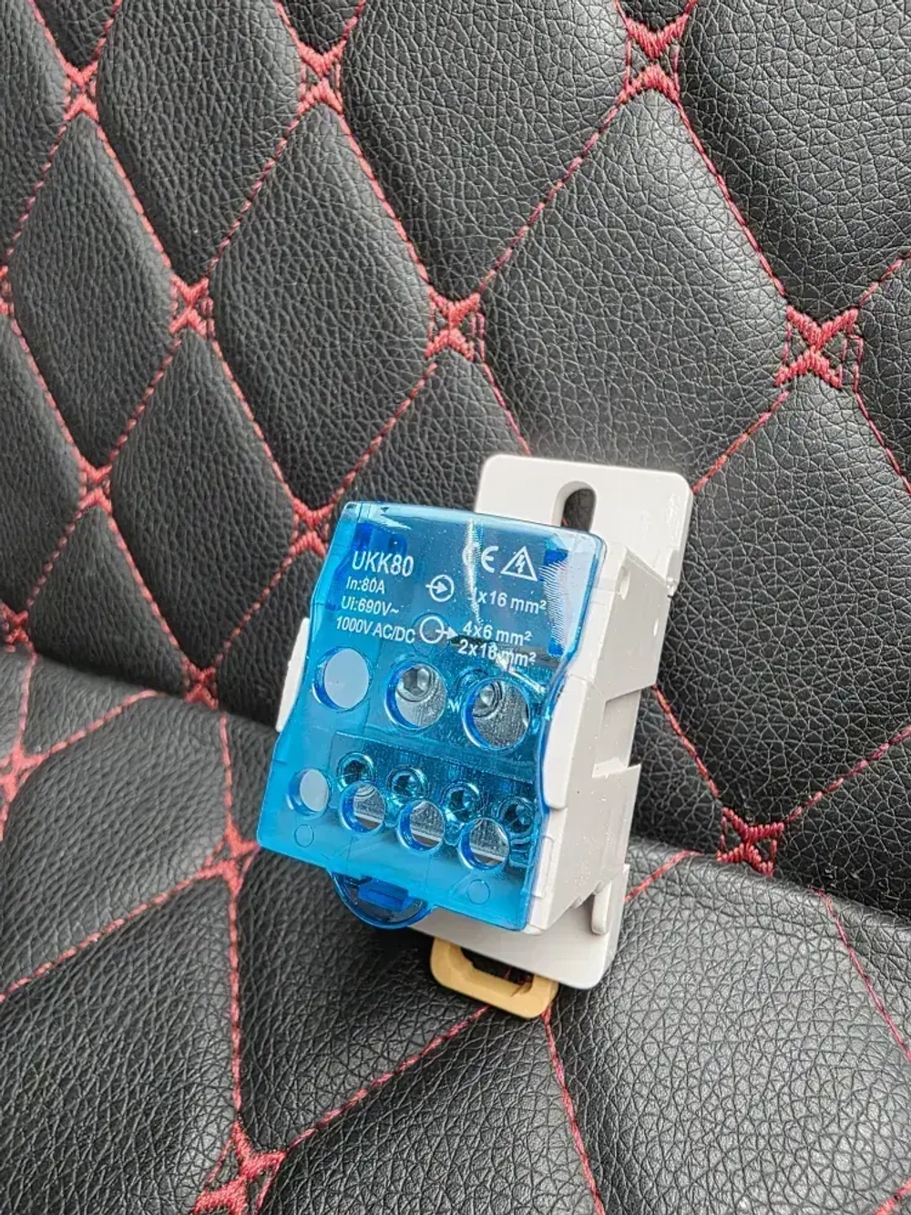 UKK80, 80А 690 -1000В. Распределительный блок на дин-рейку (DIN), кросс-модуль.