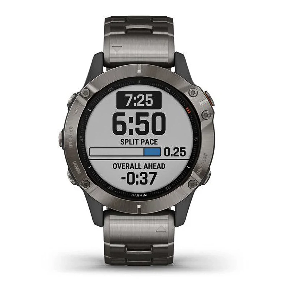 Спортивные наручные часы Garmin Fenix 6 Sapphire титановый с титановым браслетом 010-02158-23