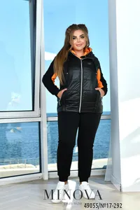 Костюм 17-292-оранжевый-черный Minova